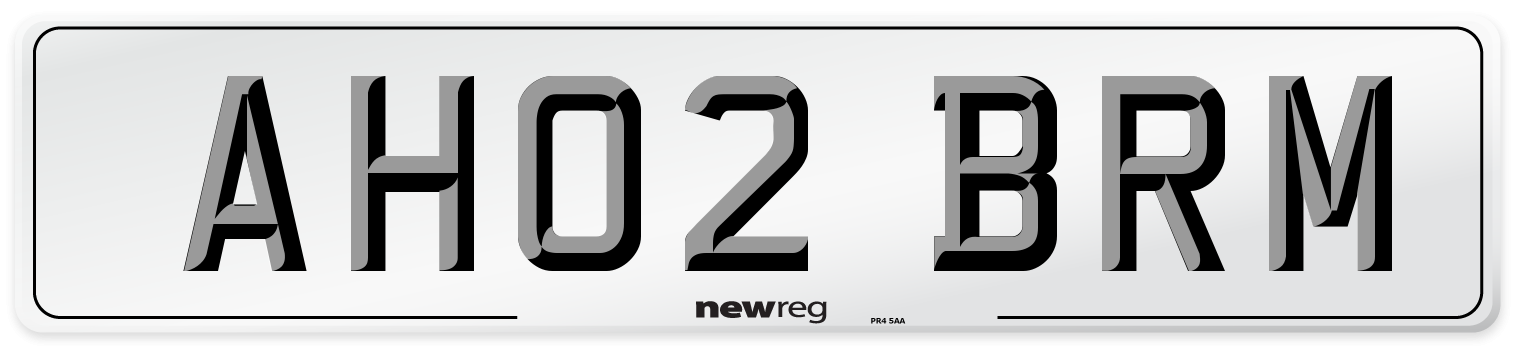 AH02 BRM Number Plate from New Reg